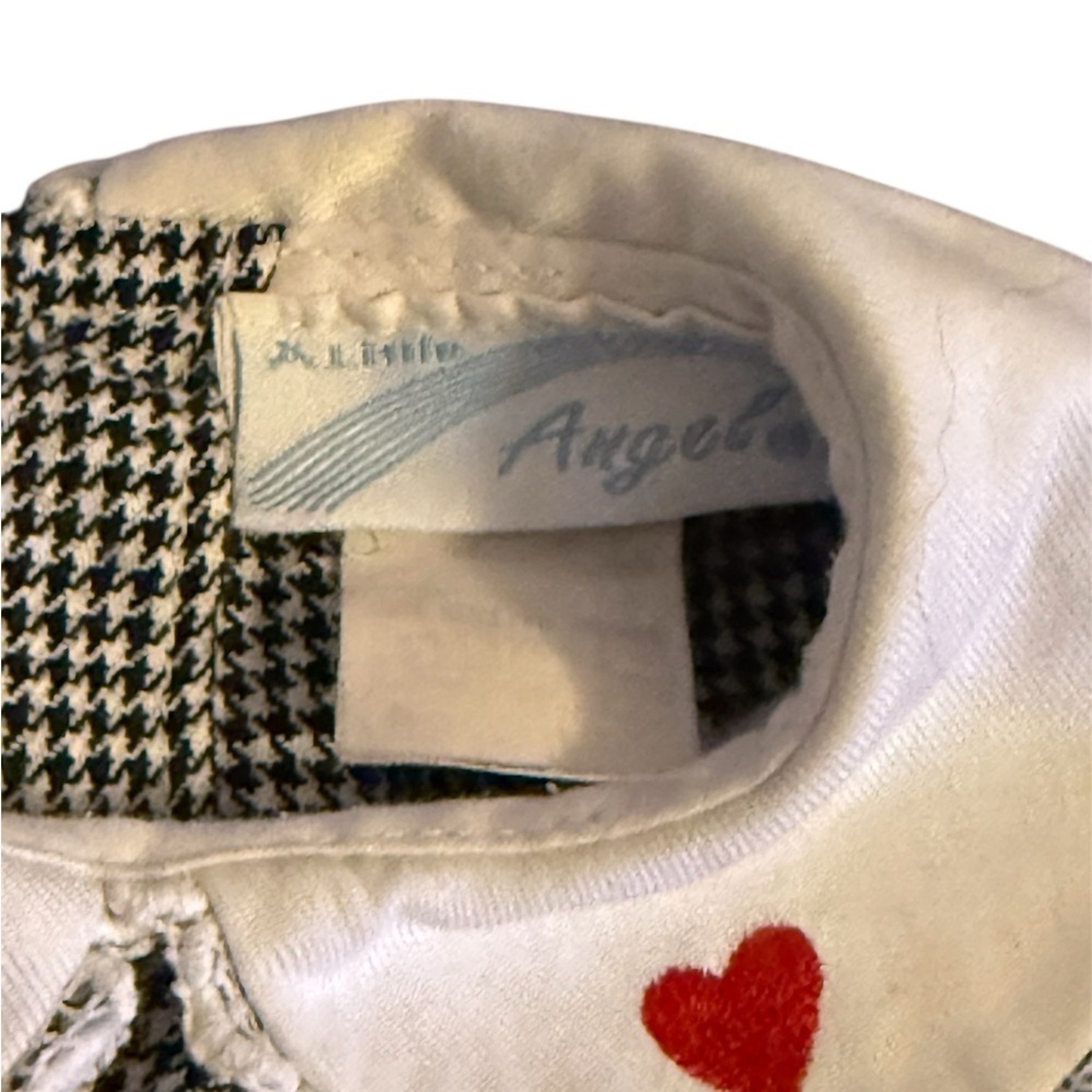 Monochrome Checkered One Piece with Heart/Dog Accents - Picture 3 of 4